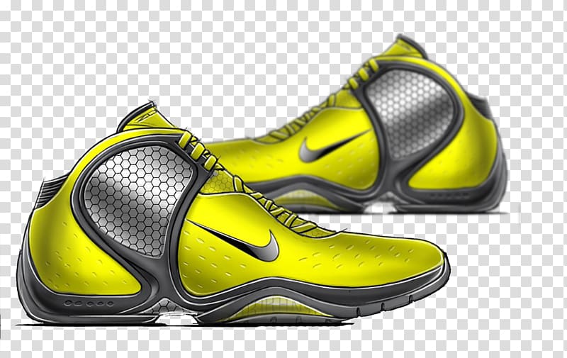 Nike Free Sneakers Shoe, Yellow brand sports shoes transparent background PNG clipart