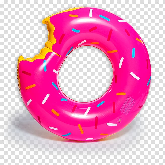 pink and yellow donut inflatable floater, Donuts Pizza Ice cream Cookie dough, floating island transparent background PNG clipart