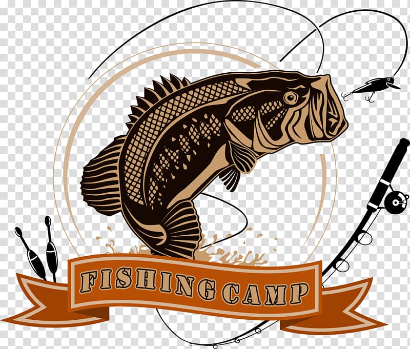 fishing camp logo, Logo Fishing Angling Illustration, Fishing Club transparent background PNG clipart