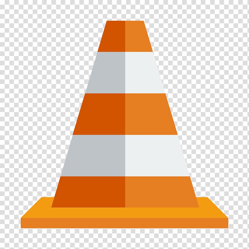 triangle cone orange, Cone transparent background PNG clipart