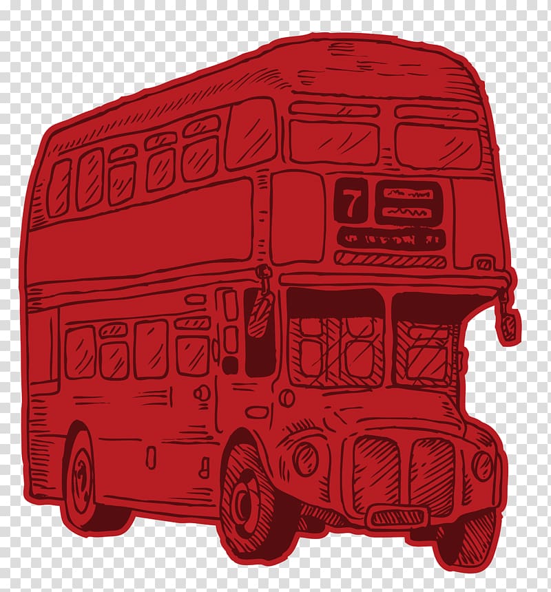 Car Automotive Tail & Brake Light Automotive design Motor vehicle, Hand-painted double-decker bus transparent background PNG clipart