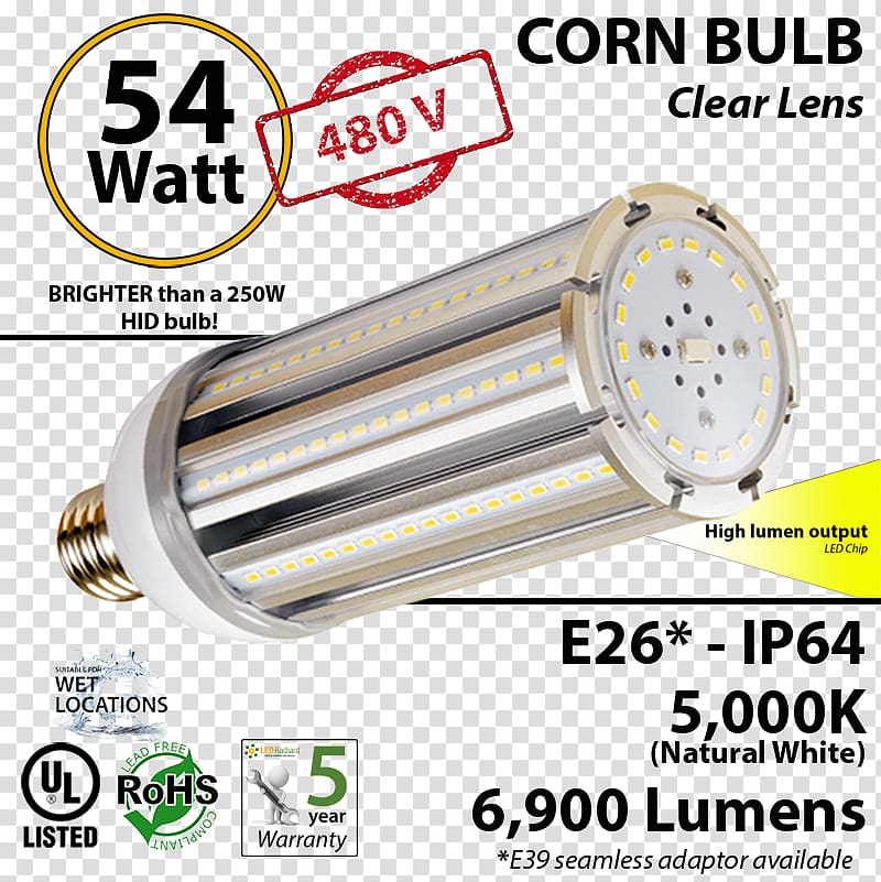 Incandescent light bulb LED lamp Halogen lamp Light-emitting diode, luminous efficiency transparent background PNG clipart