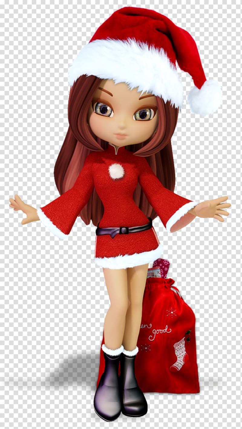 Santa Claus Christmas Dolls Christmas elf, doll transparent background PNG clipart