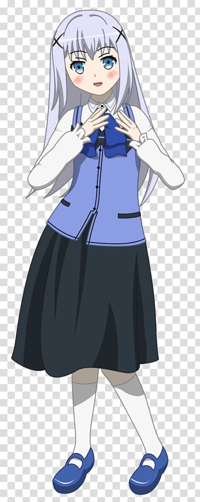 School uniform Black hair Mangaka , Kafuu Chino transparent background PNG clipart