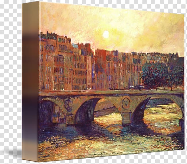Painting Canvas print Printing Art, paris Bridge transparent background PNG clipart