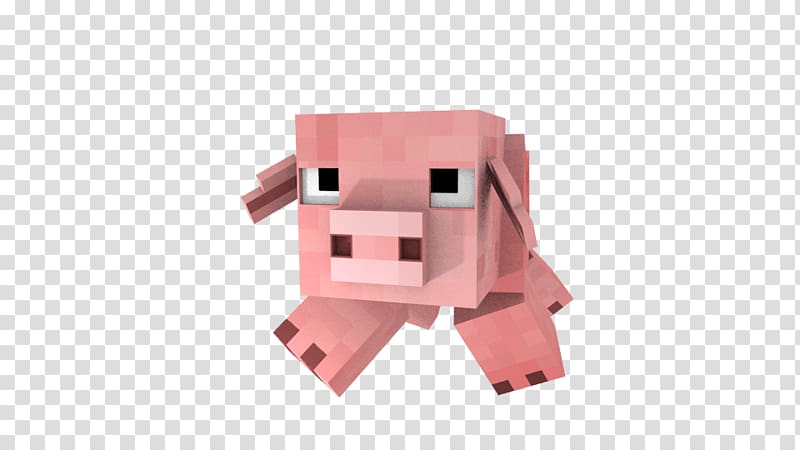 red Minecraft pig illustration, Minecraft Pig Front View transparent background PNG clipart