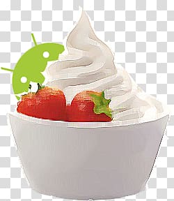 Frozen yogurt Ice cream Android Froyo Android Cupcake, ice cream transparent background PNG clipart