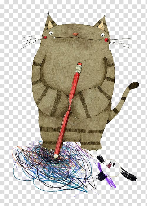 Why Paint Cats Painting Illustration, Casually painted a large painting transparent background PNG clipart