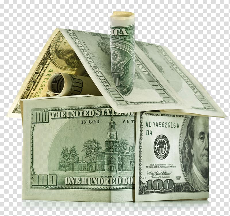 Money House Bank Home equity line of credit Saving, Dollar bills house transparent background PNG clipart