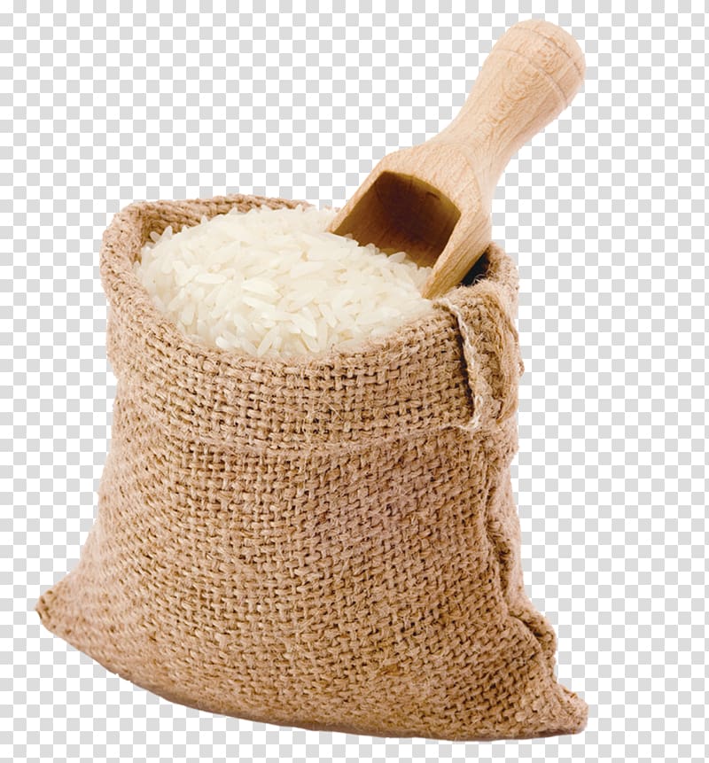 sack of rice, Bag Rice Gunny sack Hessian fabric Jute, Rice sacks transparent background PNG clipart