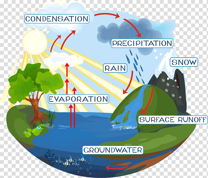 Water cycle Diagram , water transparent background PNG clipart