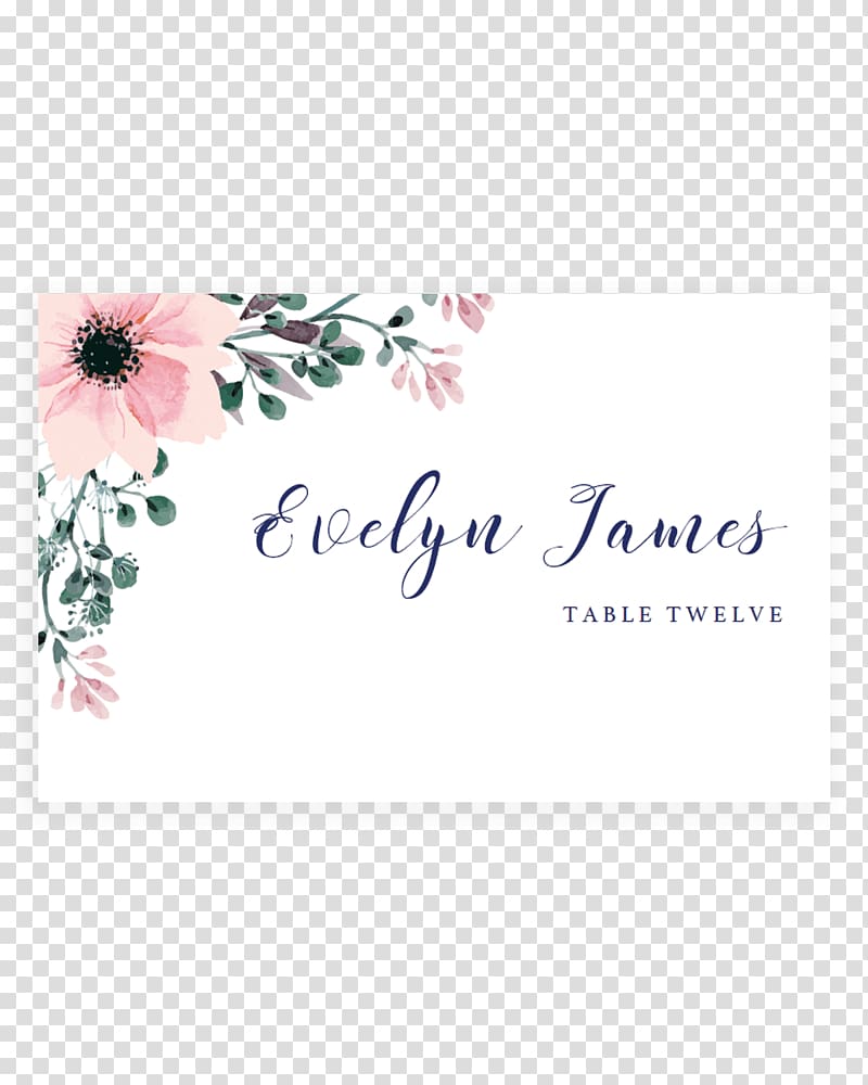 Wedding invitation Flower Place Cards Greeting & Note Cards, watercolor wedding transparent background PNG clipart
