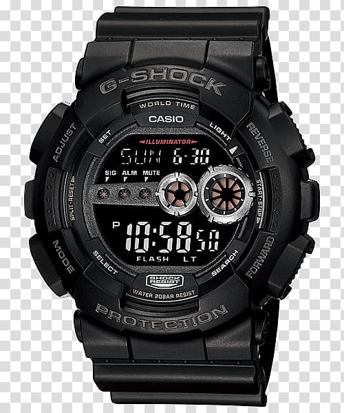 G-Shock Shock-resistant watch Clock Illuminator, watch transparent background PNG clipart