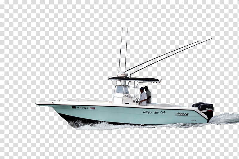 white speedboat, Fast Fishing Boat transparent background PNG clipart