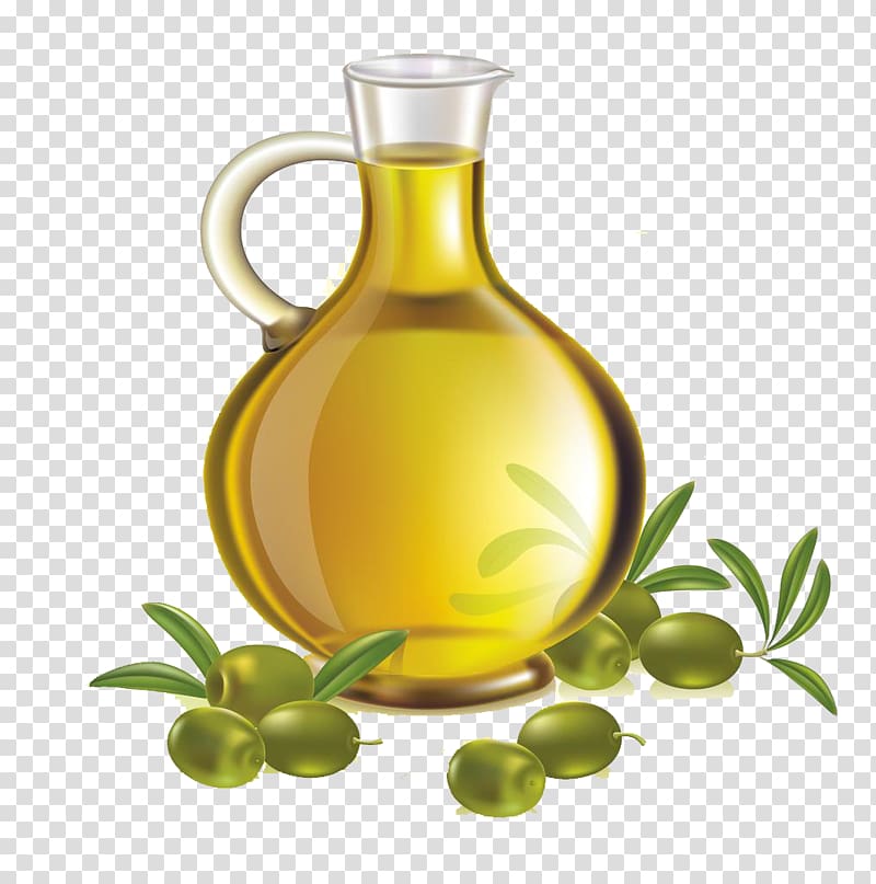 Olive oil Vegetable oil Peanut oil, A pot of olive oil transparent background PNG clipart