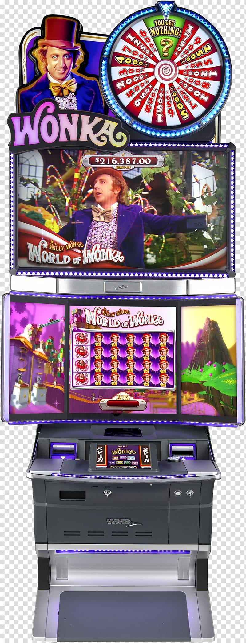 Slot machine Willy Wonka Arcade game Casino, Slot machine transparent background PNG clipart