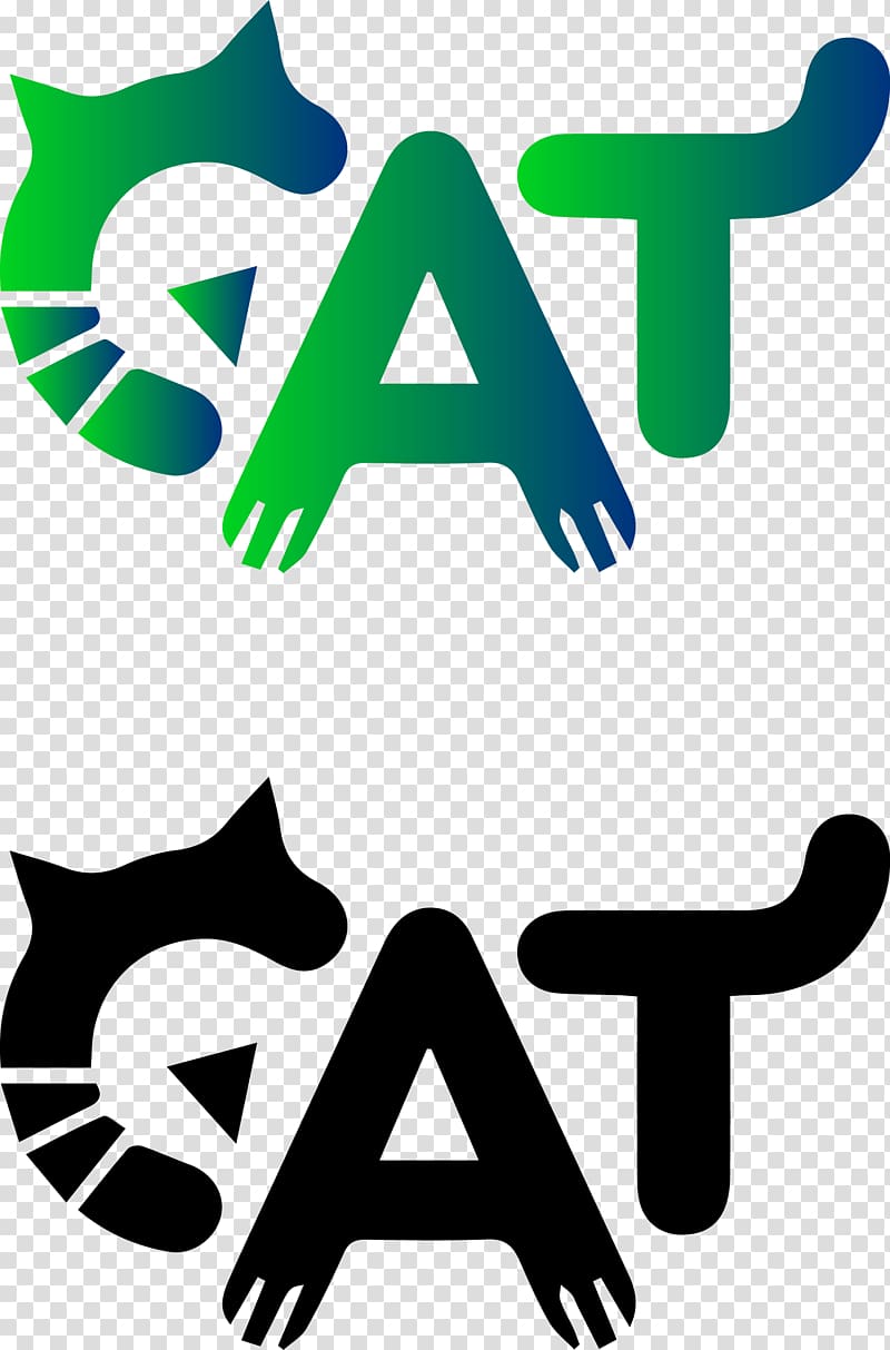 two green and black CAT text s, Common Admission Test Common Management Admission Test (CMAT) Paper Indian Institute of Foreign Trade Joint Admission Test for M.Sc., Cute cat logo transparent background PNG clipart
