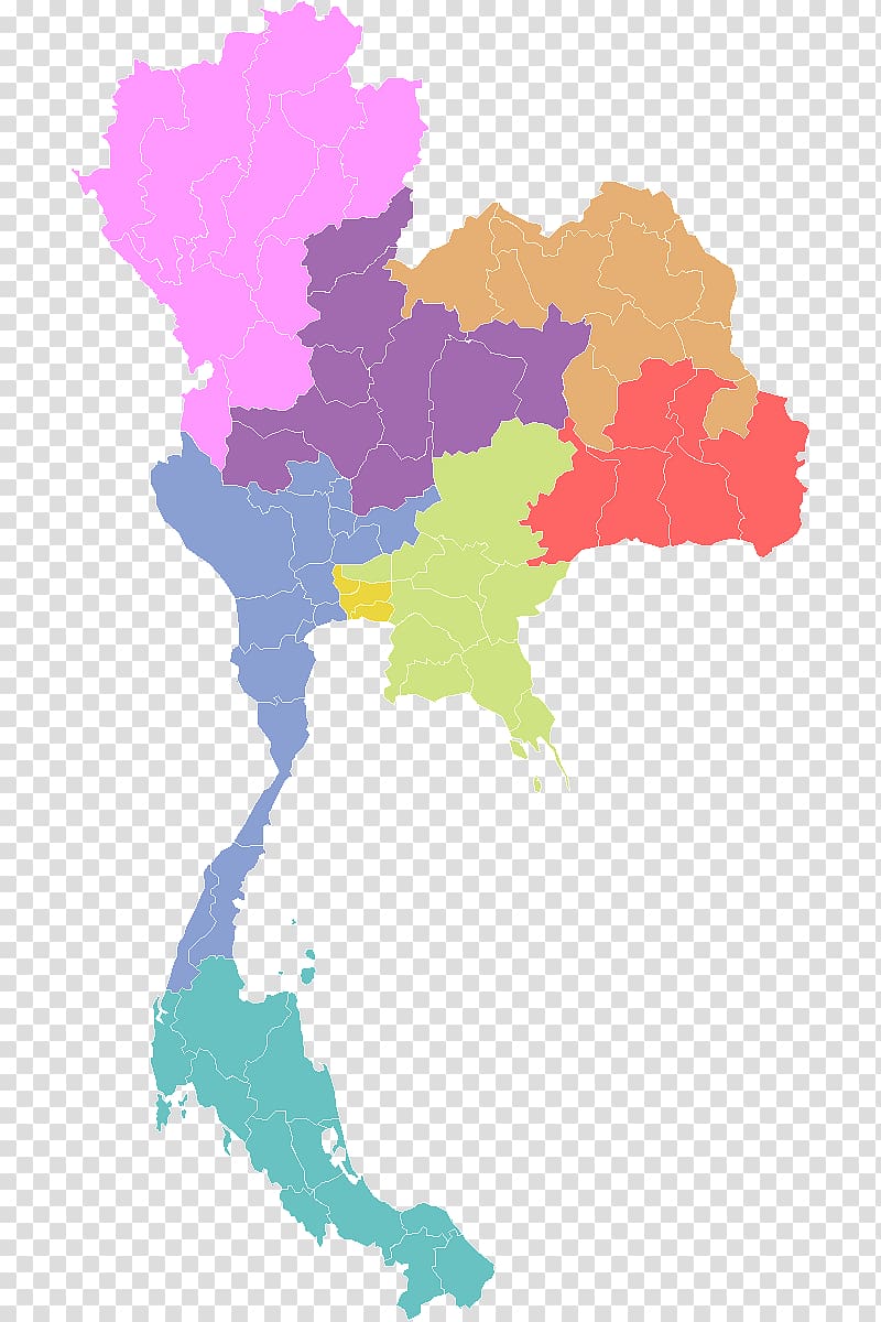 multicolored map , Thailand World map Blank map, map transparent background PNG clipart
