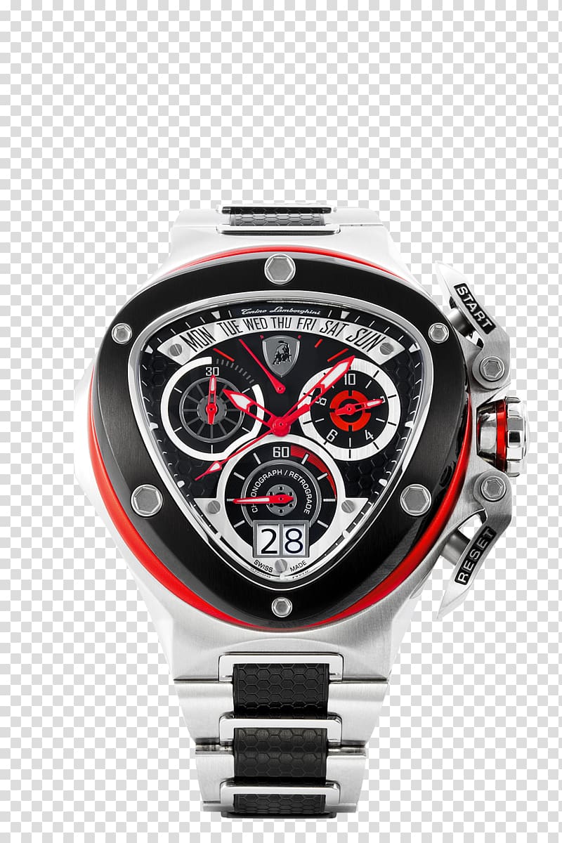 LG Watch Style Lamborghini Chronograph Strap, watch transparent background PNG clipart