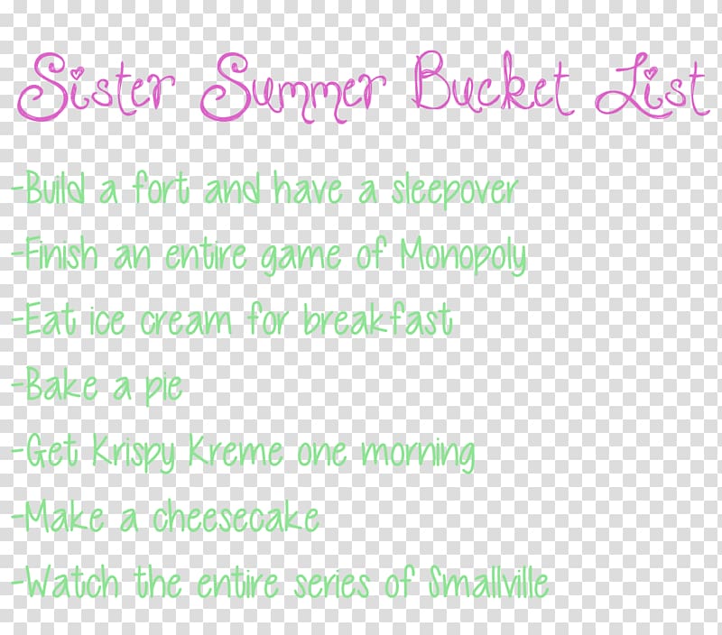 Sister Document Love POPSUGAR Australia Summer, bucket list transparent background PNG clipart