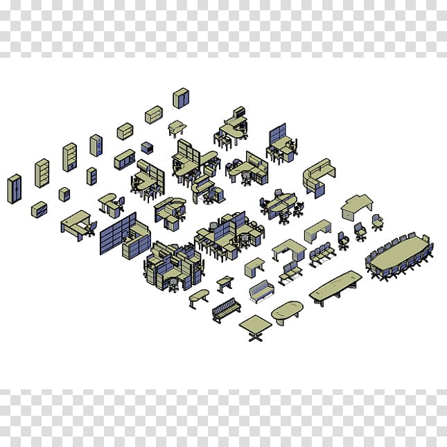 Autodesk Revit Office Computer-aided design Cubicle, table transparent background PNG clipart