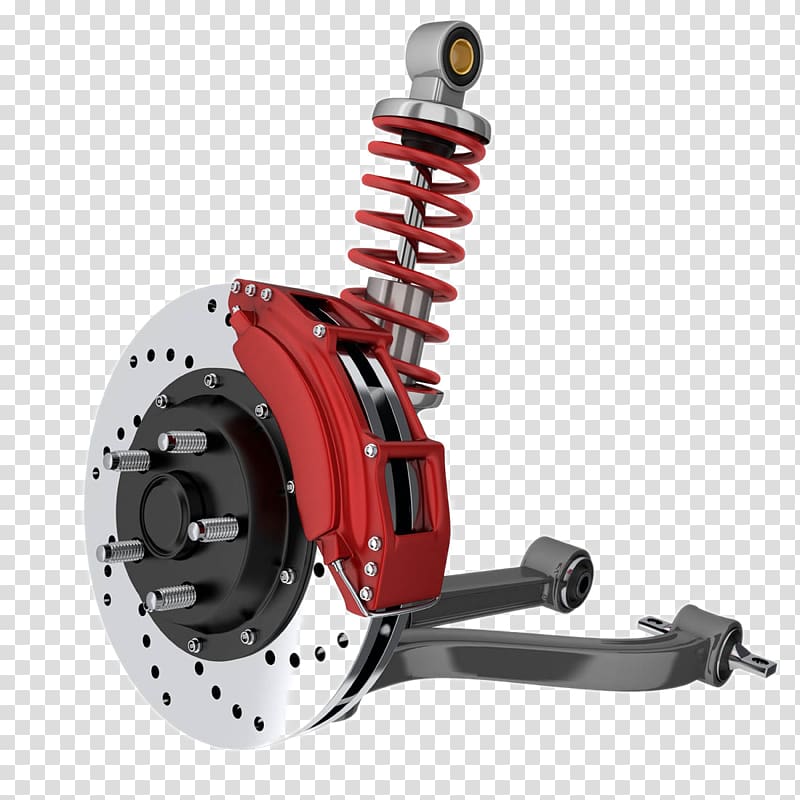 gray and red disc brake , Car Suspension Vehicle , Automotive Engine Parts transparent background PNG clipart