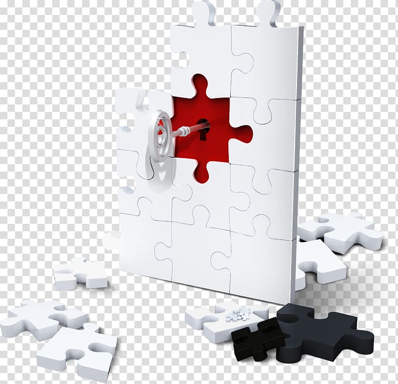 Jigsaw puzzle Poster, Open the door to the future transparent background PNG clipart