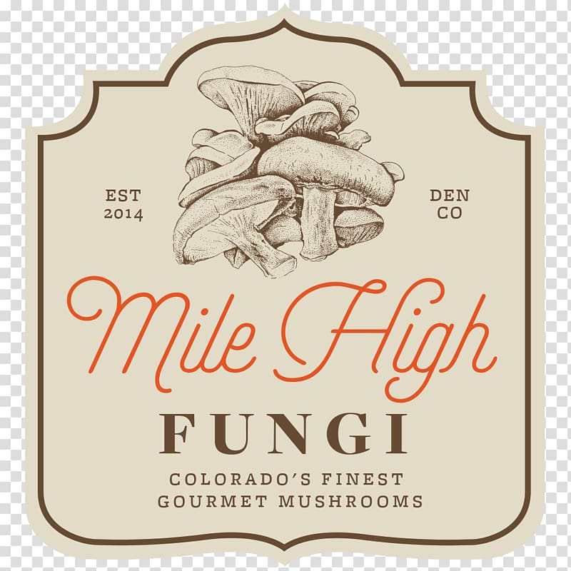 Logo Mile High Fungi Brand Fungus Font, Spent Mushroom Compost transparent background PNG clipart