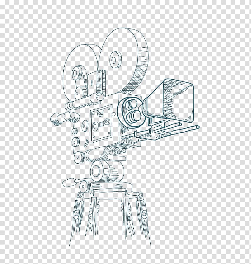 graphic film Drawing Video camera, camera transparent background PNG clipart