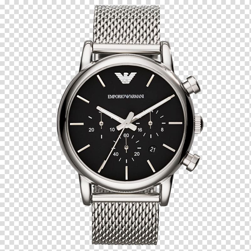 Emporio Armani AR1828 Watch Chronograph Quartz clock, watch transparent background PNG clipart
