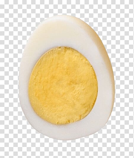 sliced hard-boiled egg, Hard Boiled Egg Cut In Half transparent background PNG clipart