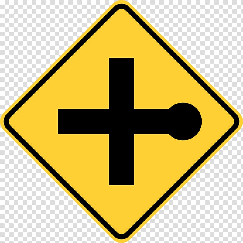 United States Traffic sign Intersection Warning sign Road, Road Sign transparent background PNG clipart