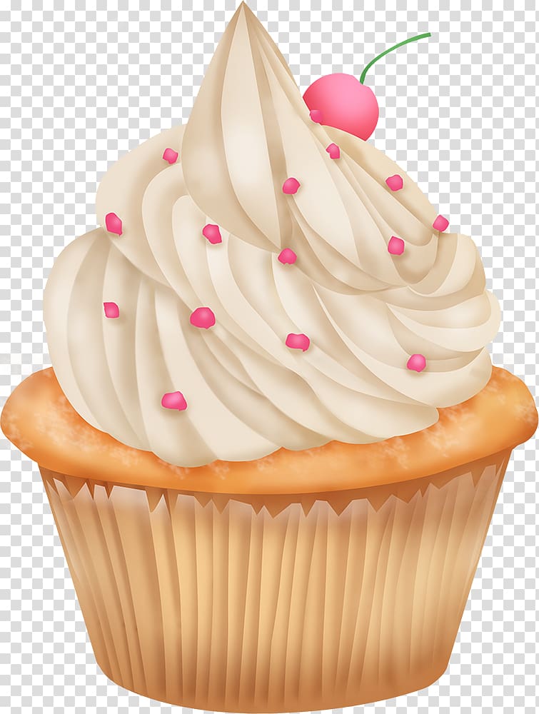 Ice cream cake Cupcake Muffin, Ice cream cakes hand-painted Food transparent background PNG clipart