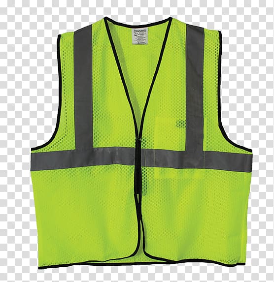Gilets High-visibility clothing Bodywarmer Sleeve, safety vest transparent background PNG clipart