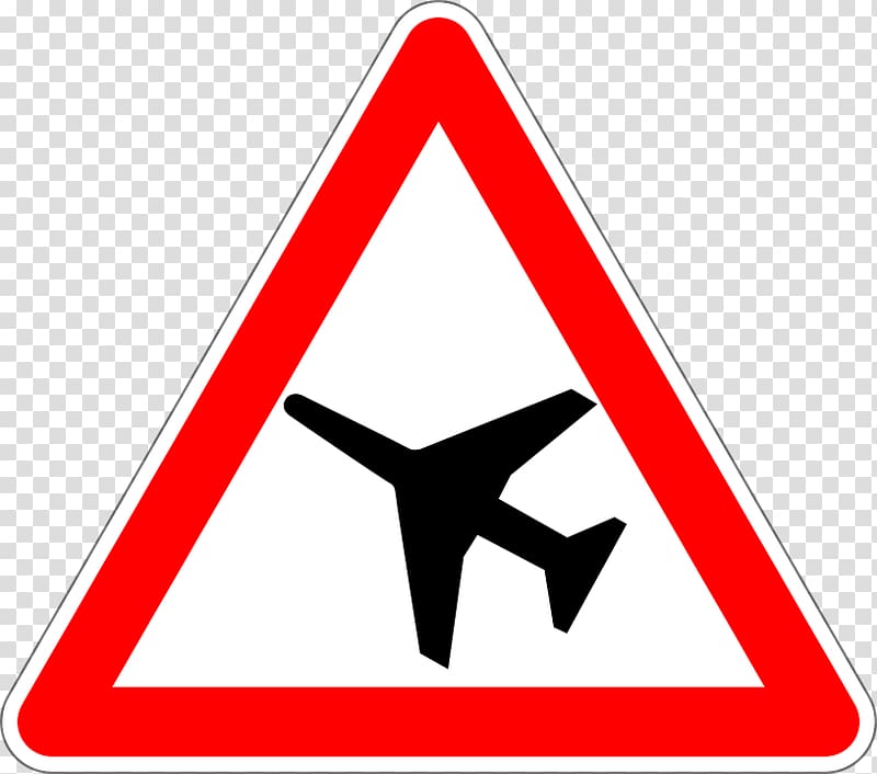airport signage, Low Flying Aircraft Warning Road Sign transparent background PNG clipart