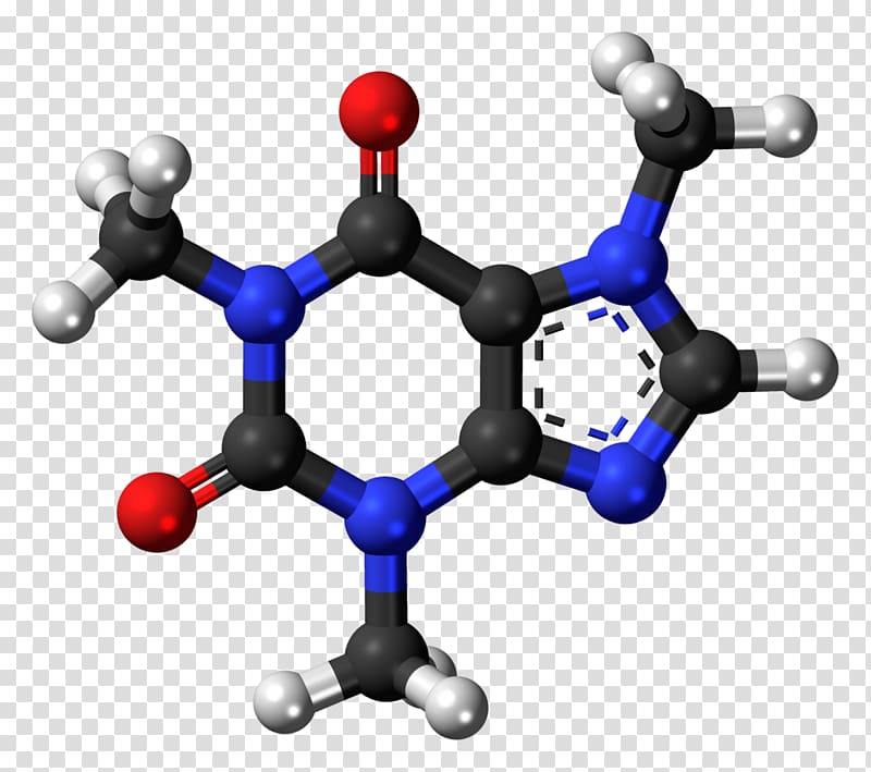 Caffeine Caffeinated drink Tea Coffee Molecule, chemical transparent background PNG clipart