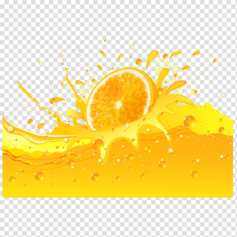 sliced orange fruit illustration, Orange juice Soft drink Lemon, orange juice and oranges transparent background PNG clipart