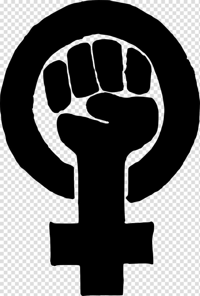 black cross illustration, Feminist Fight Club An Office Survival Manual for a Sexist Workplace Black feminism Raised fist Symbol, feminism transparent background PNG clipart