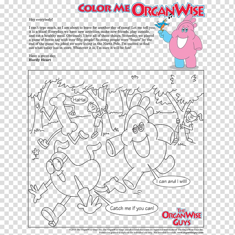 Coloring book The OrganWise Guys Child Paper Summer camp, child transparent background PNG clipart
