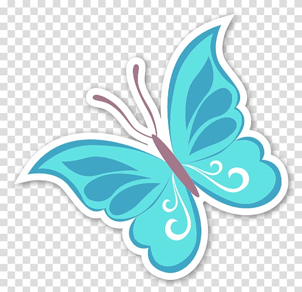 Butterfly Paper Sticker Wall decal, glossy butterflys transparent background PNG clipart