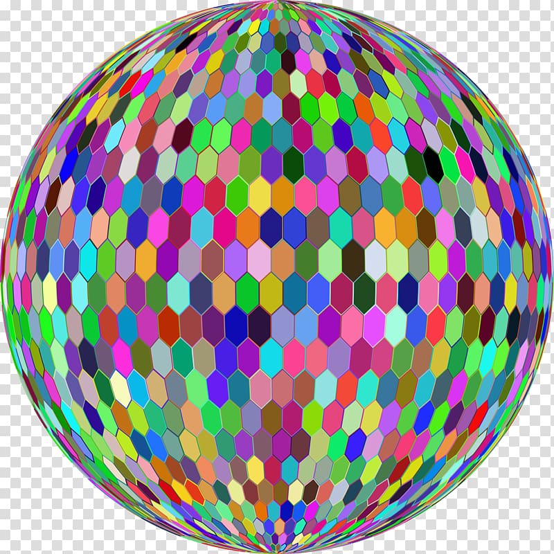 Sphere Hexagonal tiling Tessellation, ball transparent background PNG clipart