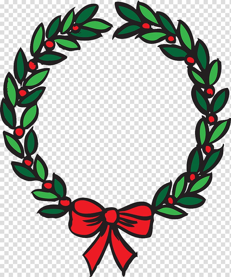 Wreath Christmas , Lovely Christmas leaf ring transparent background PNG clipart