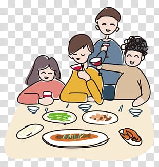 family dinner transparent background PNG clipart