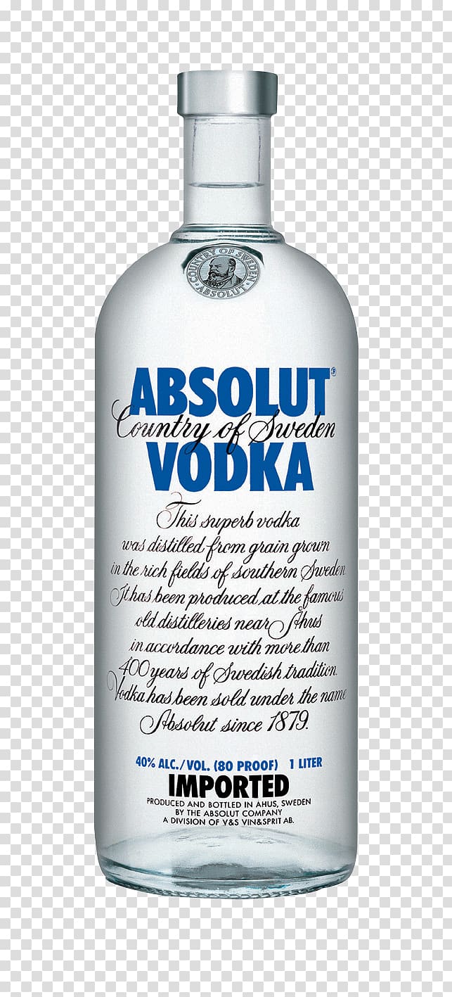 Absolut Vodka 40% Liqueur Åhus, vodka transparent background PNG clipart