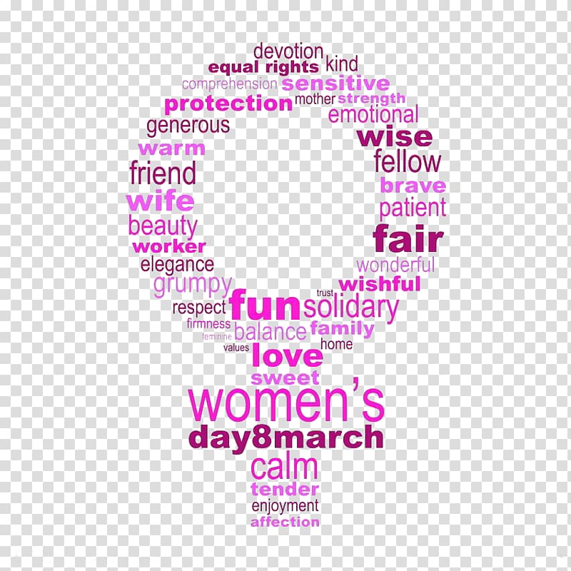 International Womens Day March 8 Woman Happiness, Creative Women\'s Day Pattern transparent background PNG clipart