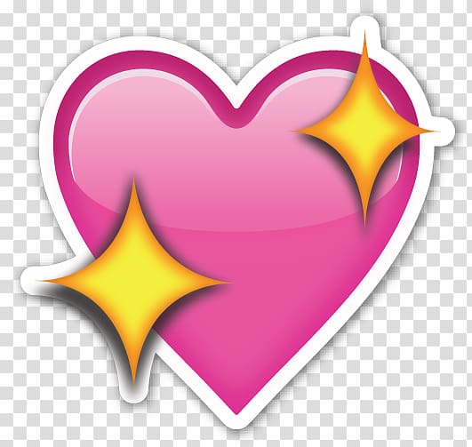 World Emoji Day Sticker Die cutting Emoticon, Sparkly Heart transparent background PNG clipart