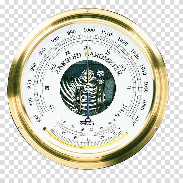 Aneroid barometer Mercury Barograph Thermometer, barometer transparent background PNG clipart