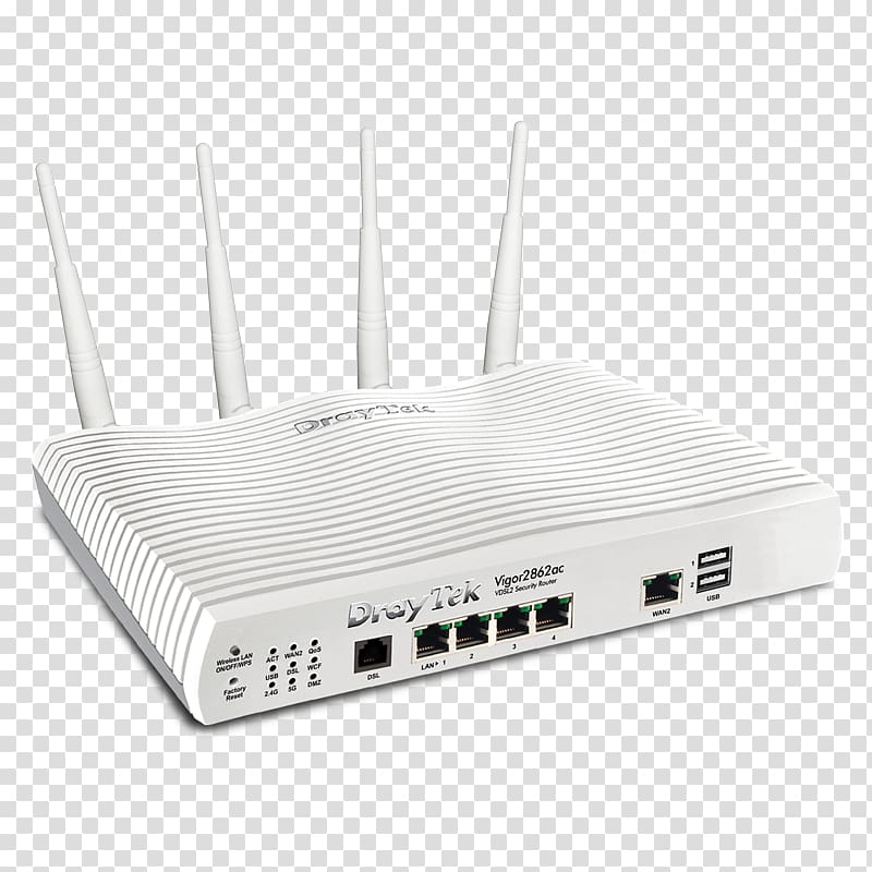 Router DrayTek Gigabit Ethernet DSL modem G.992.5, vigor transparent background PNG clipart