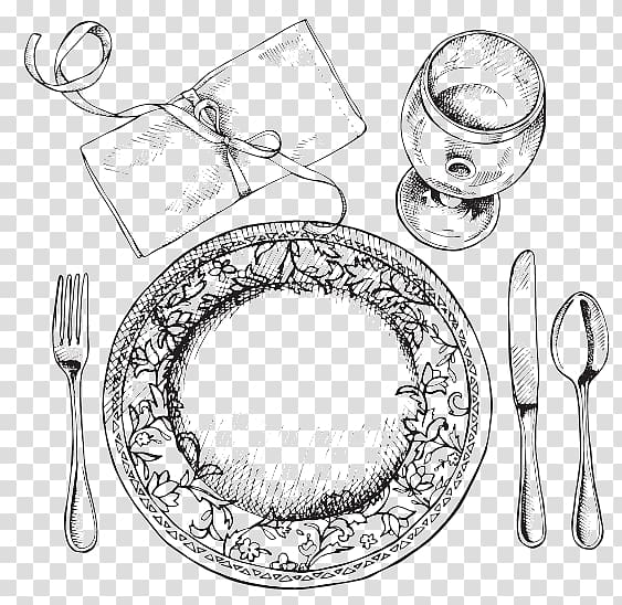 Fork Table setting Cloth Napkins Plate, fork transparent background PNG clipart