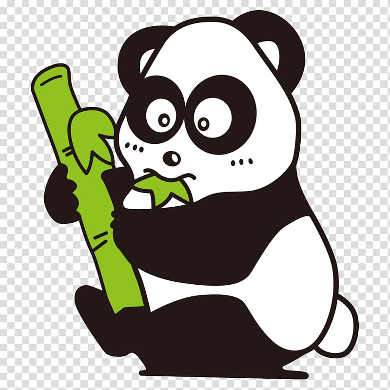 Giant panda Bear Bamboo, panda transparent background PNG clipart